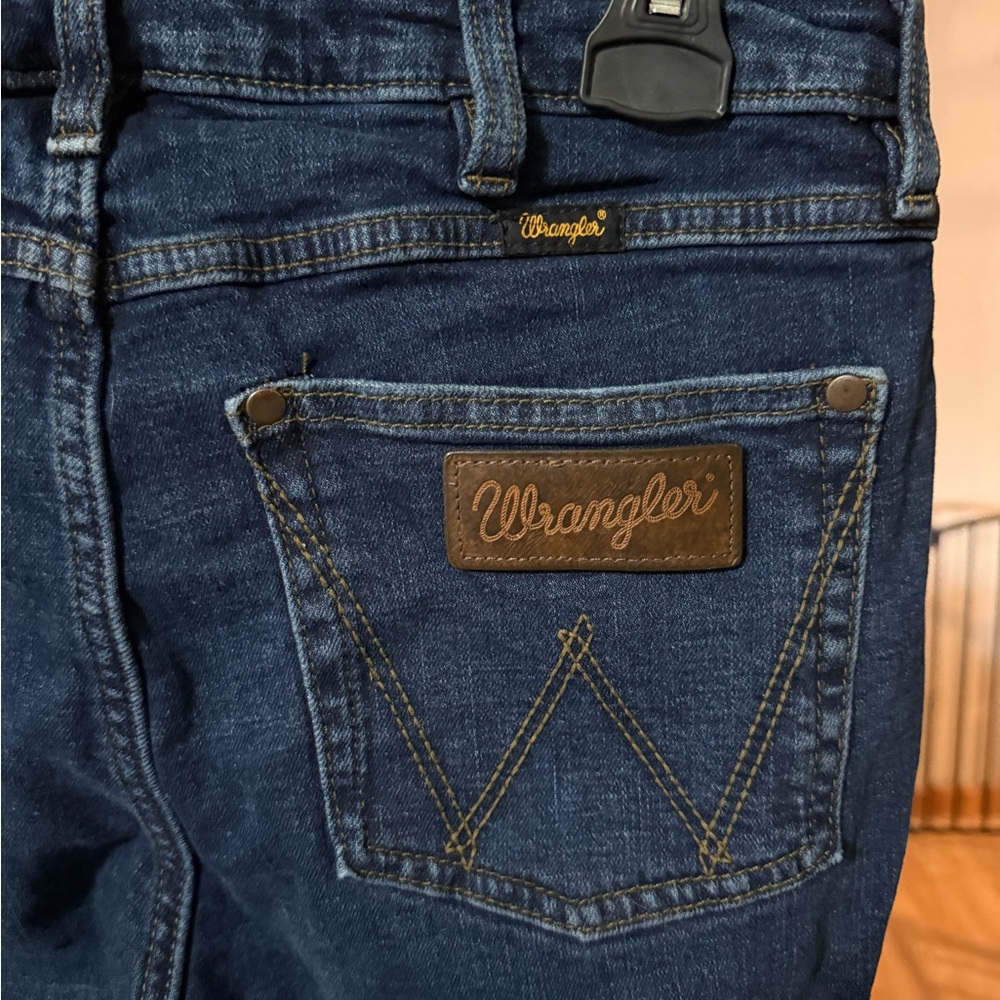 Wrangler Womens Dark Blue Denim Jeans
